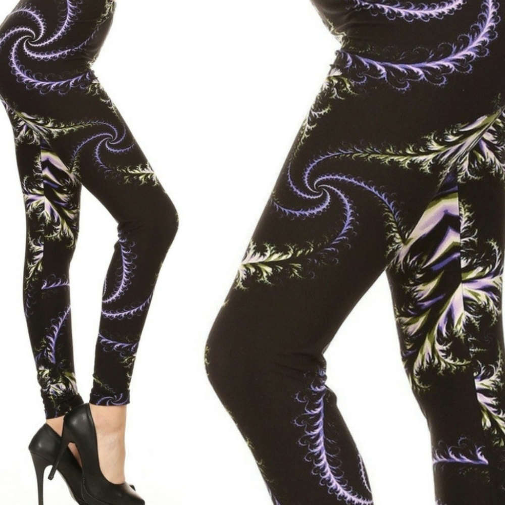 OS Leggings- Wicked Soft Vector Art Swirls